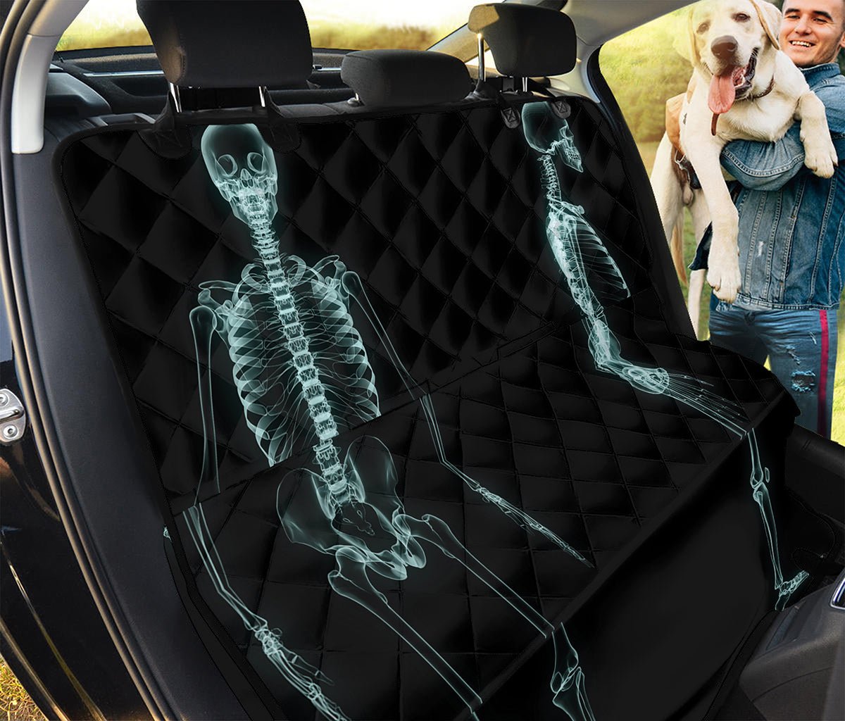 Human Skeleton X-Ray Print Pet Car Back Seat Cover
