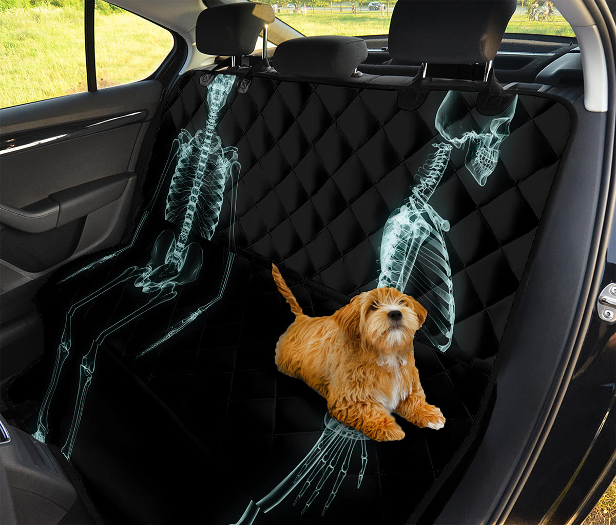 Human Skeleton X-Ray Print Pet Car Back Seat Cover