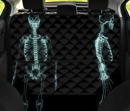 Human Skeleton X-Ray Print Pet Car Back Seat Cover