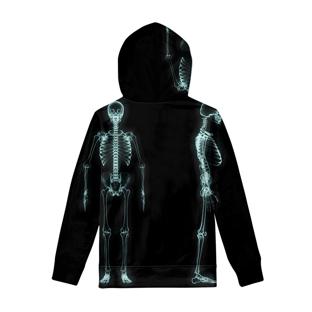 Human Skeleton X-Ray Print Pullover Hoodie