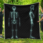 Human Skeleton X-Ray Print Quilt