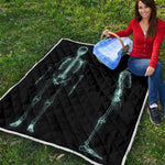 Human Skeleton X-Ray Print Quilt