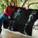 Human Skeleton X-Ray Print Quilt
