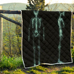 Human Skeleton X-Ray Print Quilt