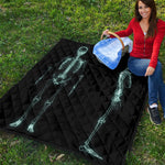 Human Skeleton X-Ray Print Quilt