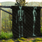 Human Skeleton X-Ray Print Quilt