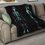 Human Skeleton X-Ray Print Quilt