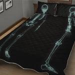 Human Skeleton X-Ray Print Quilt Bed Set