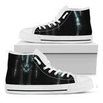 Human Skeleton X-Ray Print White High Top Shoes