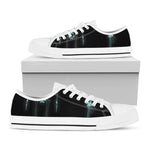 Human Skeleton X-Ray Print White Low Top Shoes
