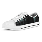 Human Skeleton X-Ray Print White Low Top Shoes