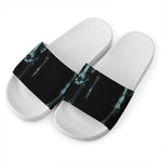 Human Skeleton X-Ray Print White Slide Sandals