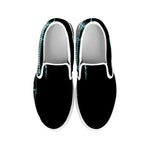 Human Skeleton X-Ray Print White Slip On Shoes