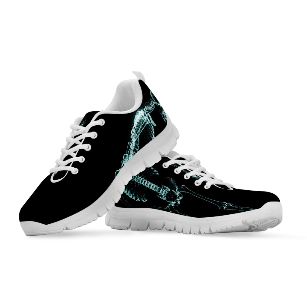Human Skeleton X-Ray Print White Sneakers