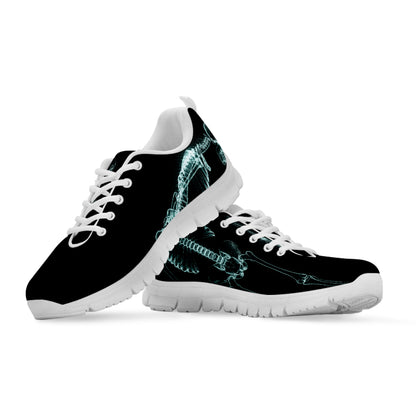 Human Skeleton X-Ray Print White Sneakers