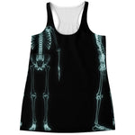 Human Skeleton X-Ray Print Women's Racerback Tank Top