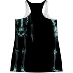 Human Skeleton X-Ray Print Women's Racerback Tank Top