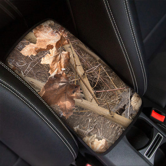 Hunting Camo Pattern Print Car Center Console Cover