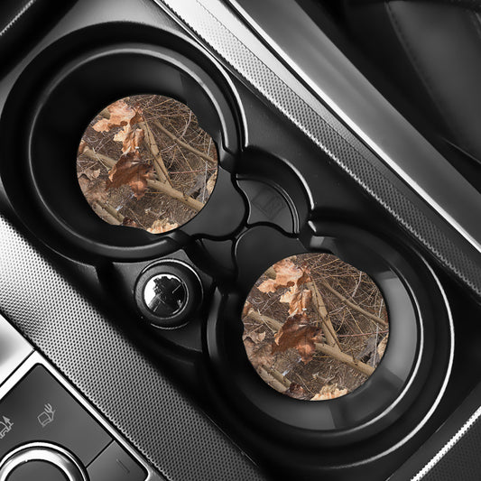 Hunting Camo Pattern Print Car Coasters