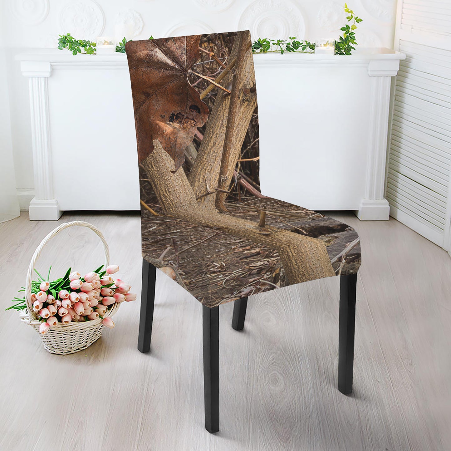 Hunting Camo Pattern Print Dining Chair Slipcover