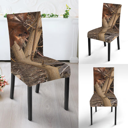 Hunting Camo Pattern Print Dining Chair Slipcover