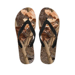 Hunting Camo Pattern Print Flip Flops