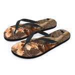 Hunting Camo Pattern Print Flip Flops