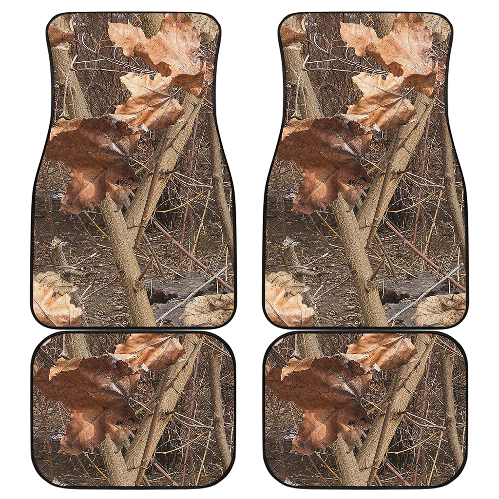 Hunting Camo Pattern Print Front and Back Car Floor Mats