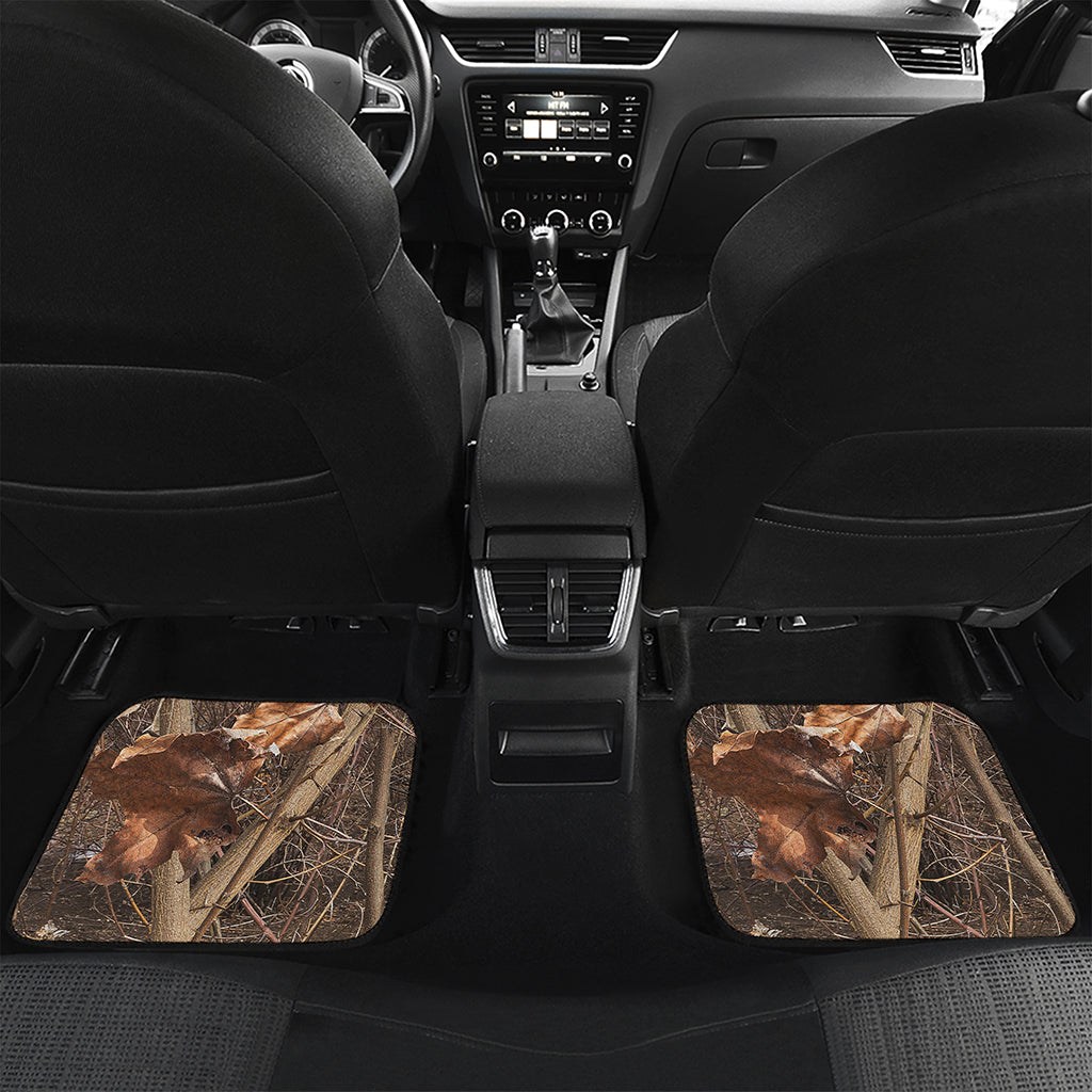 Hunting Camo Pattern Print Front and Back Car Floor Mats