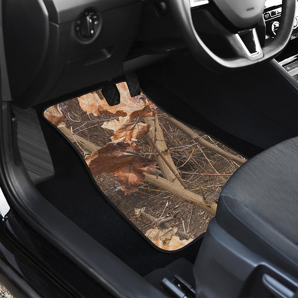 Hunting Camo Pattern Print Front Car Floor Mats