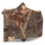 Hunting Camo Pattern Print Hooded Blanket