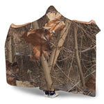 Hunting Camo Pattern Print Hooded Blanket