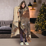 Hunting Camo Pattern Print Hooded Blanket