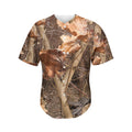 Hunting Camo Pattern Print Men's Baseball Jersey
