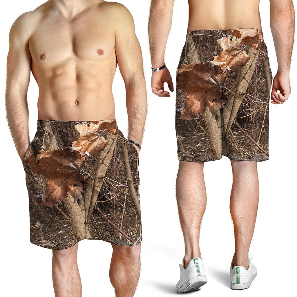 Hunting Camo Pattern Print Men's Shorts