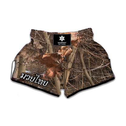 Hunting Camo Pattern Print Muay Thai Boxing Shorts