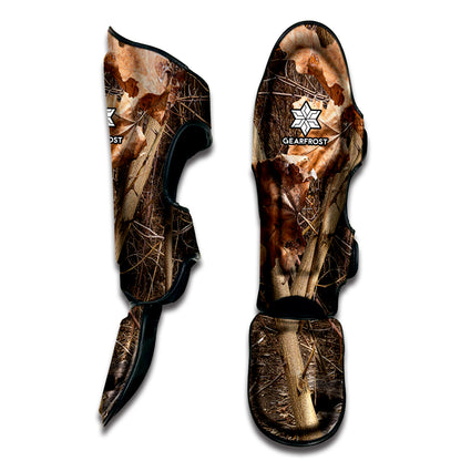 Hunting Camo Pattern Print Muay Thai Shin Guard