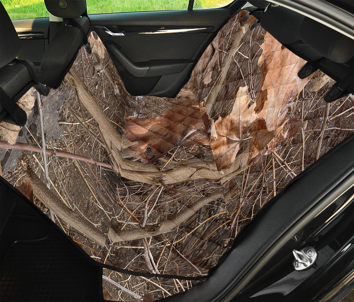 Hunting Camo Pattern Print Pet Car Back Seat Cover