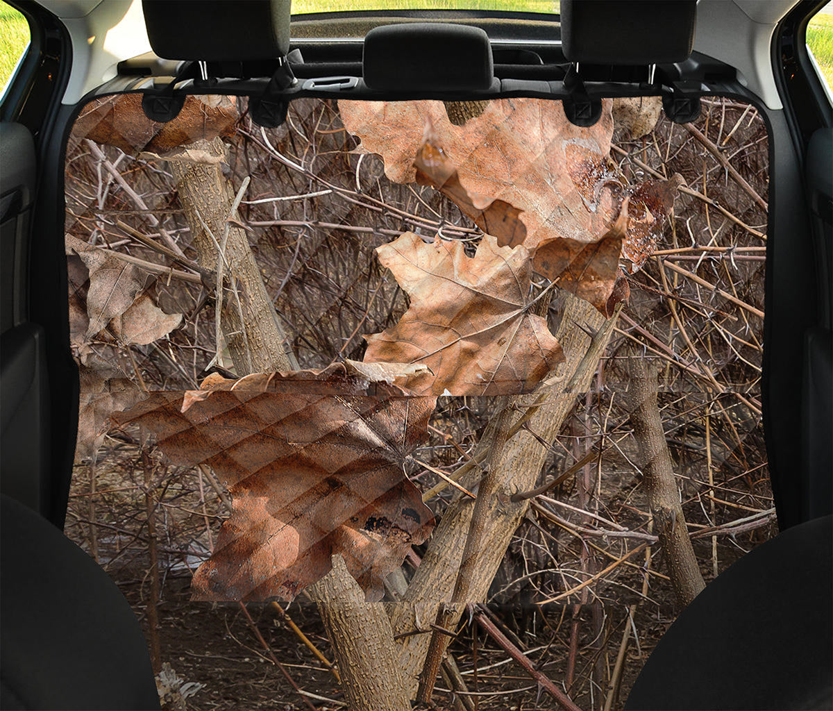 Hunting Camo Pattern Print Pet Car Back Seat Cover