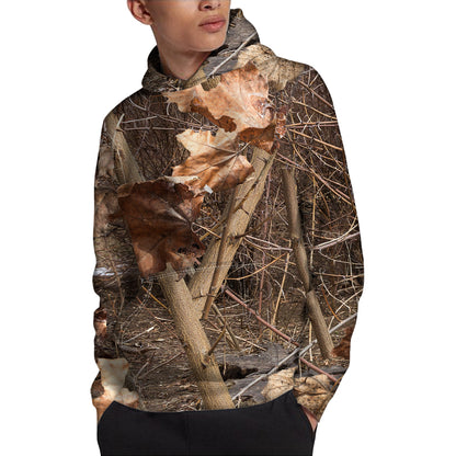 Hunting Camo Pattern Print Pullover Hoodie