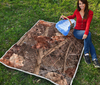 Hunting Camo Pattern Print Quilt