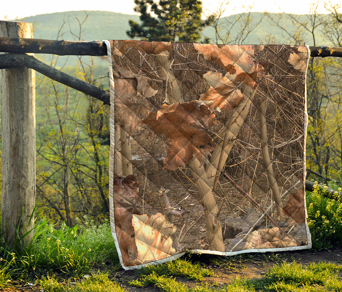 Hunting Camo Pattern Print Quilt