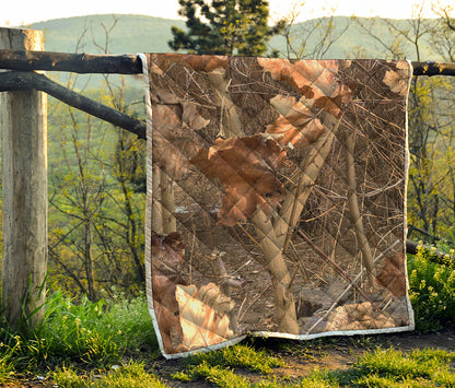 Hunting Camo Pattern Print Quilt