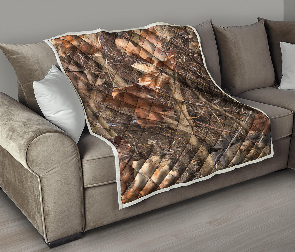 Hunting Camo Pattern Print Quilt