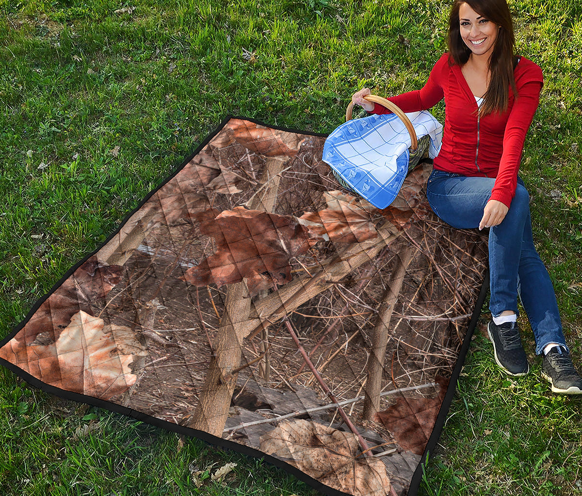 Hunting Camo Pattern Print Quilt