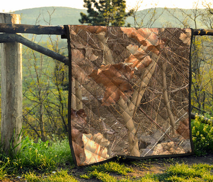 Hunting Camo Pattern Print Quilt