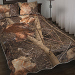 Hunting Camo Pattern Print Quilt Bed Set