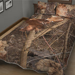 Hunting Camo Pattern Print Quilt Bed Set