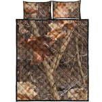 Hunting Camo Pattern Print Quilt Bed Set
