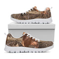 Hunting Camo Pattern Print White Running Shoes
